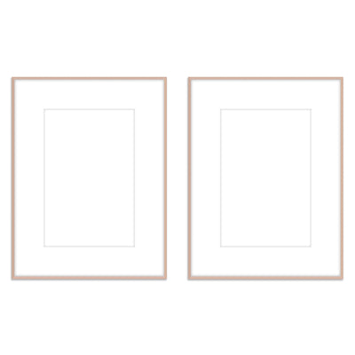 Gallery Wall Diptych #123 Ashton Frame (flat) / Rose Gold Gallery Walls Made Easy