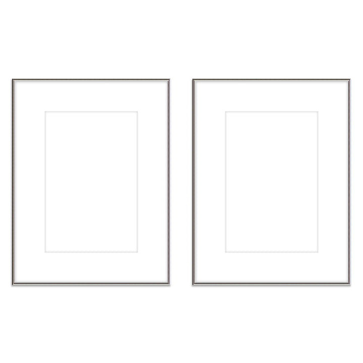 Gallery Wall Diptych #123 Ashton Frame (flat) / Silver Gloss Gallery Walls Made Easy