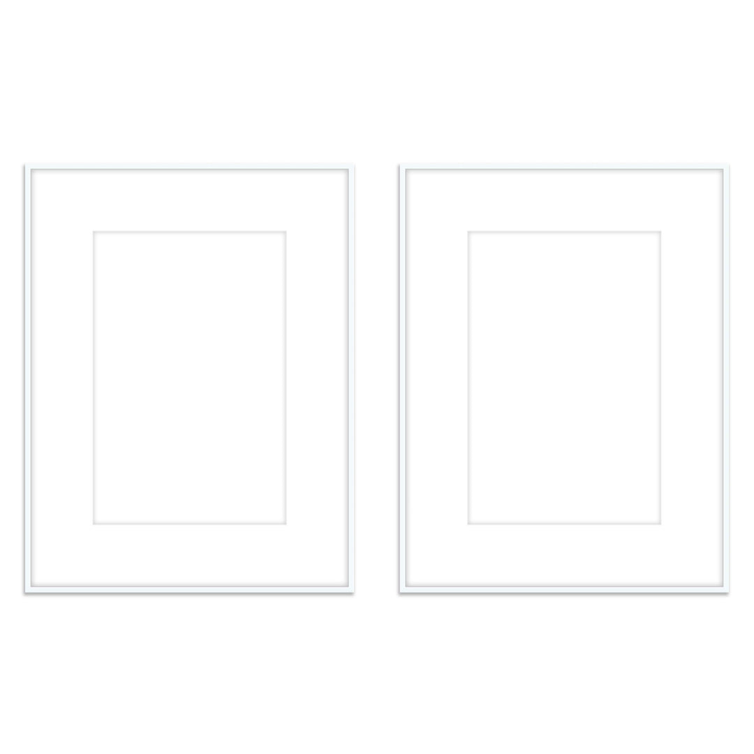 Gallery Wall Diptych #123 Ashton Frame (flat) / White Gallery Walls Made Easy