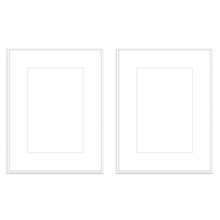 Gallery Wall Diptych #123 Ashton Frame (flat) / White Gallery Walls Made Easy