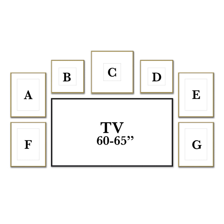 Gallery Wall Multitasker #M151 Ashton Frame (flat) / Gold Gloss Gallery Walls Made Easy
