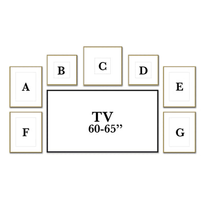 Gallery Wall Multitasker #M151 Ashton Frame (flat) / Gold Gloss Gallery Walls Made Easy