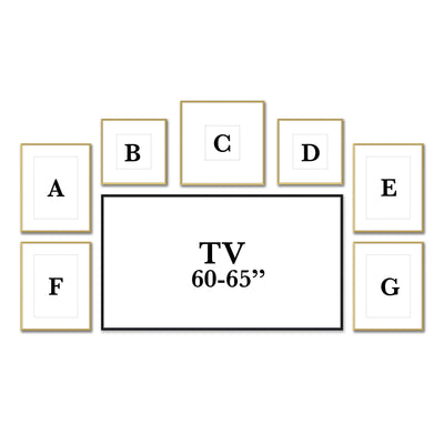 Gallery Wall Multitasker #M151 Ashton Frame (flat) / Gold Satin Gallery Walls Made Easy