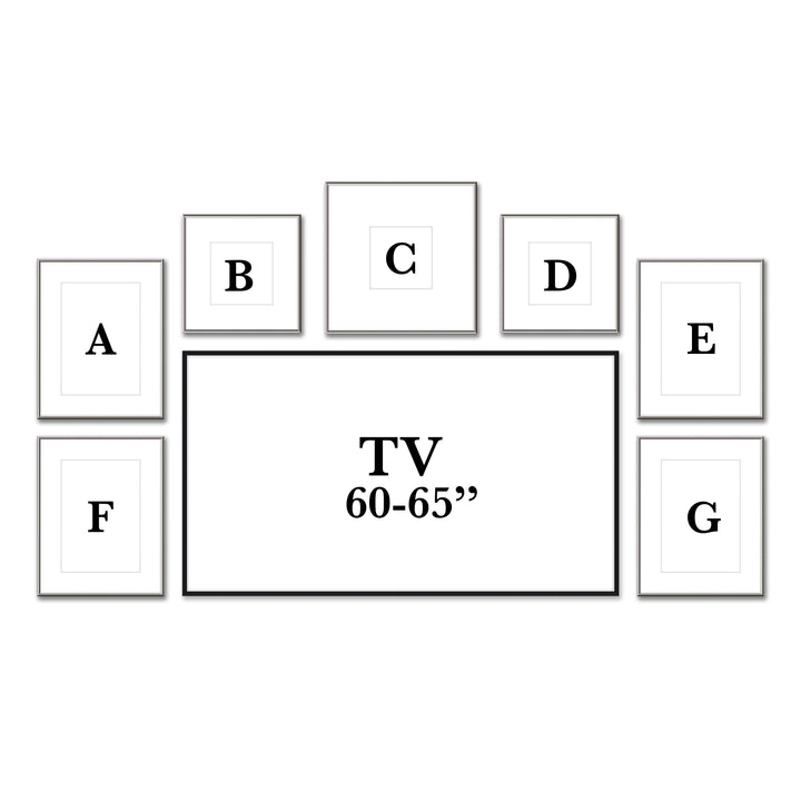 Gallery Wall Multitasker #M151 Ashton Frame (flat) / Silver Gloss Gallery Walls Made Easy