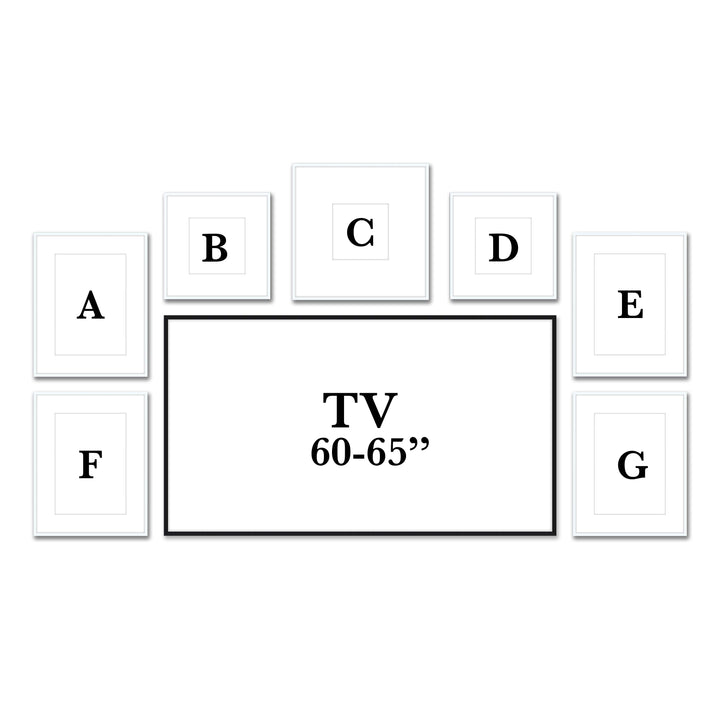 Gallery Wall Multitasker #M151 Ashton Frame (flat) / White Gallery Walls Made Easy