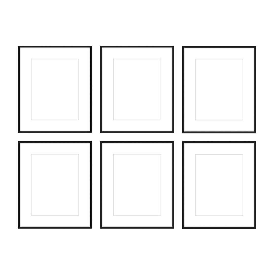 Gallery Wall - The Grids #G601 Ashton (Flat) / Black Satin Gallery Walls Made Easy