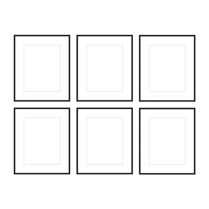 Gallery Wall - The Grids #G601 Ashton (Flat) / Black Satin Gallery Walls Made Easy