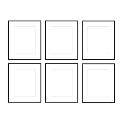 Gallery Wall - The Grids #G601 Ashton (Flat) / Black Satin Gallery Walls Made Easy