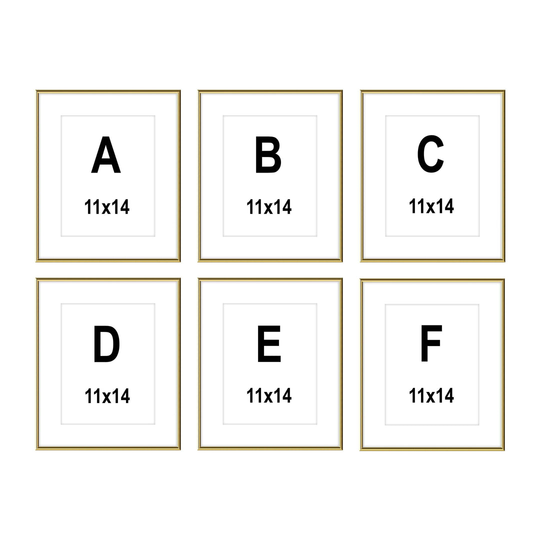 Gallery Wall - The Grids #G601 Ashton (Flat) / Gold Gloss Gallery Walls Made Easy