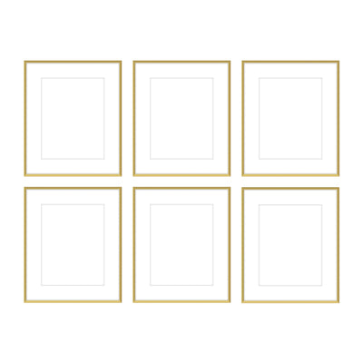 Gallery Wall - The Grids #G601 Ashton (Flat) / Gold Satin Gallery Walls Made Easy