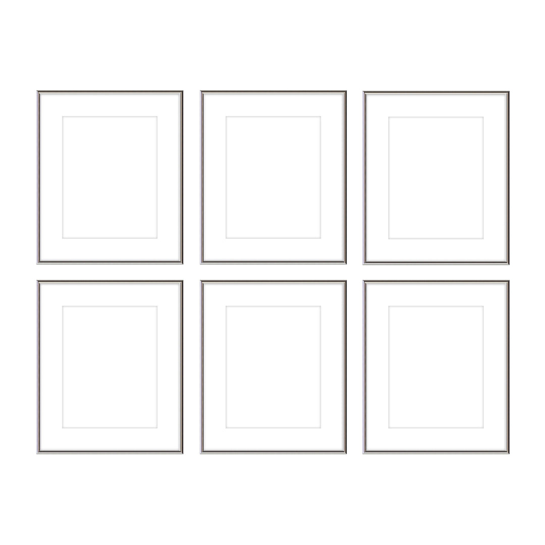 Gallery Wall - The Grids #G601 Ashton (Flat) / Silver Gloss Gallery Walls Made Easy