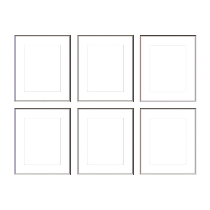 Gallery Wall - The Grids #G601 Ashton (Flat) / Silver Gloss Gallery Walls Made Easy