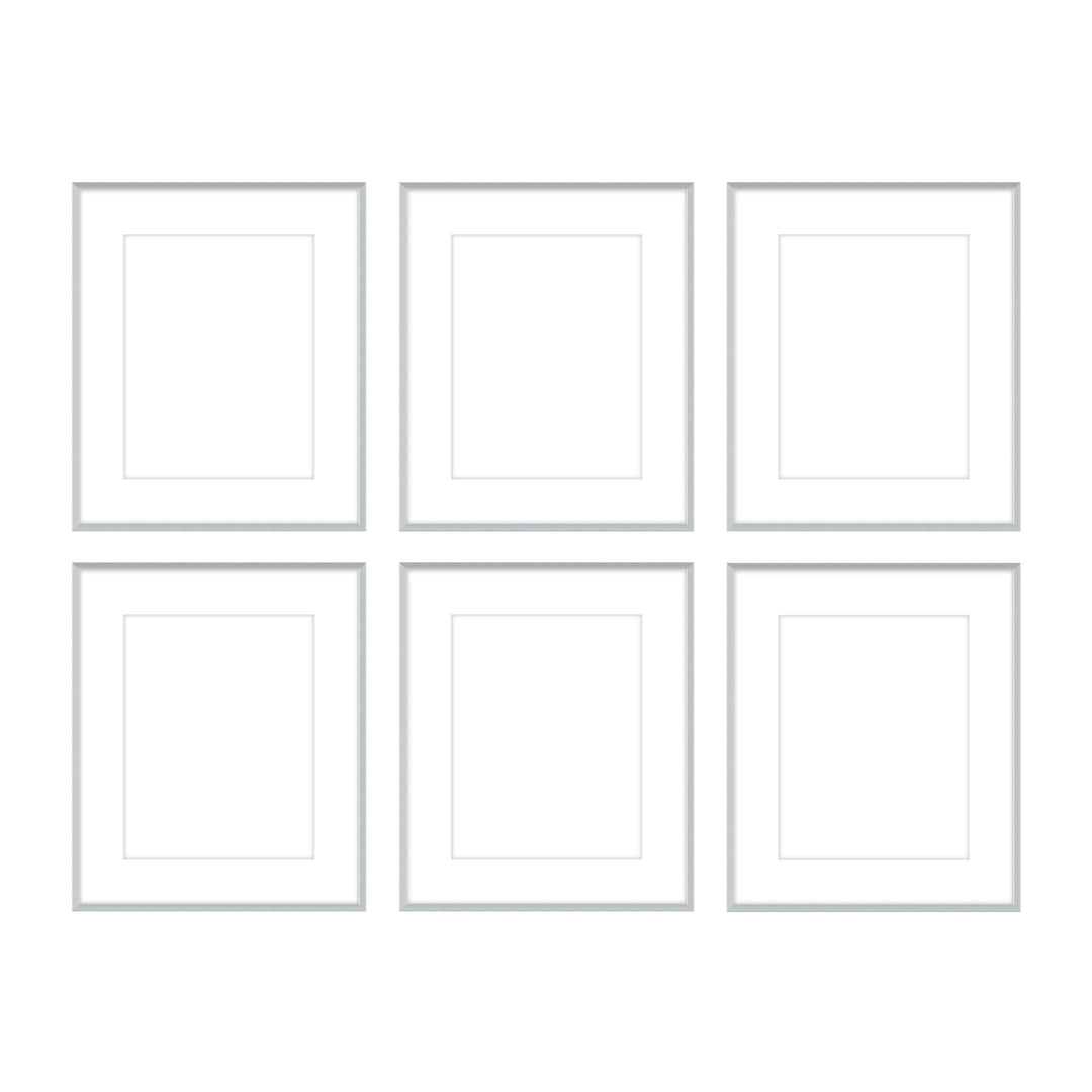 Gallery Wall - The Grids #G601 Ashton (Flat) / Silver Satin Gallery Walls Made Easy
