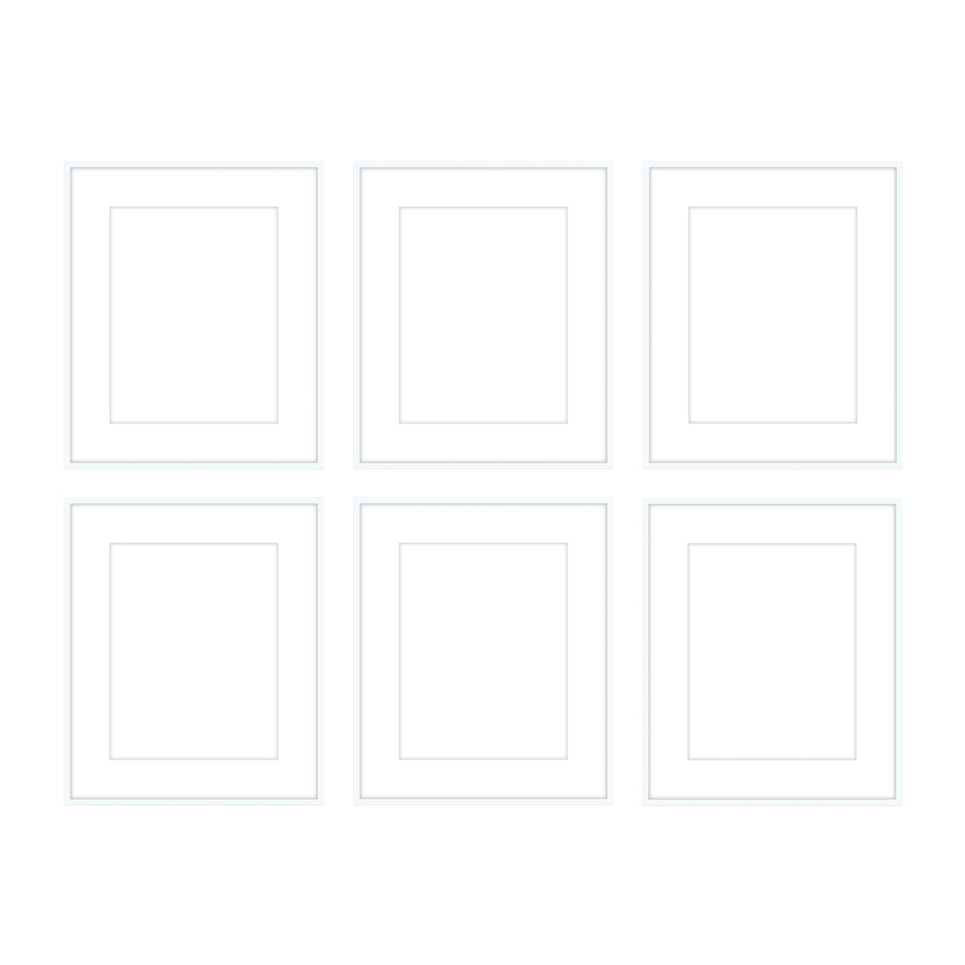 Gallery Wall - The Grids #G601 Ashton (Flat) / White Gallery Walls Made Easy