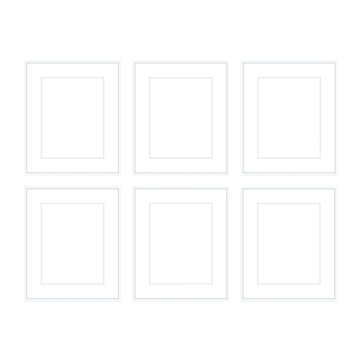 Gallery Wall - The Grids #G601 Ashton (Flat) / White Gallery Walls Made Easy