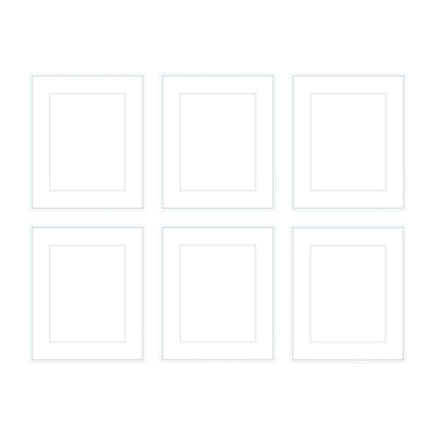 Gallery Wall - The Grids #G601 Ashton (Flat) / White Gallery Walls Made Easy