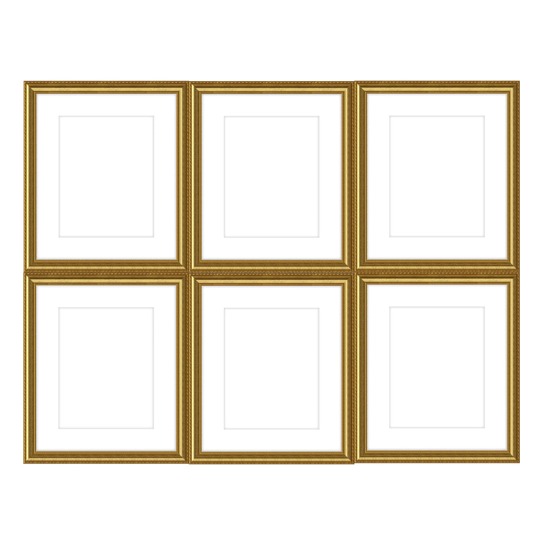 Gallery Wall - The Grids #G601 Graysen / Gold Satin Gallery Walls Made Easy