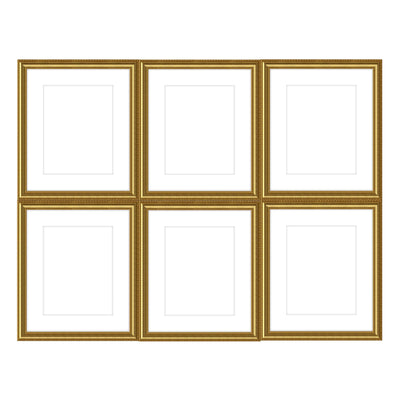 Gallery Wall - The Grids #G601 Graysen / Gold Satin Gallery Walls Made Easy