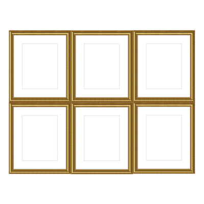 Gallery Wall - The Grids #G601 Graysen / Gold Satin Gallery Walls Made Easy