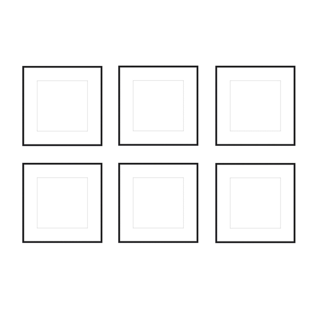 Gallery Wall - The Grids #G602 Ashton (Flat) / Black Satin Gallery Walls Made Easy