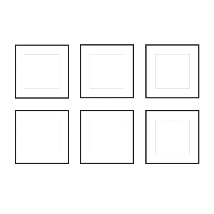 Gallery Wall - The Grids #G602 Ashton (Flat) / Black Satin Gallery Walls Made Easy
