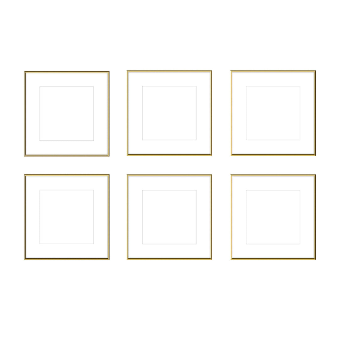 Gallery Wall - The Grids #G602 Ashton (Flat) / Gold Gloss Gallery Walls Made Easy