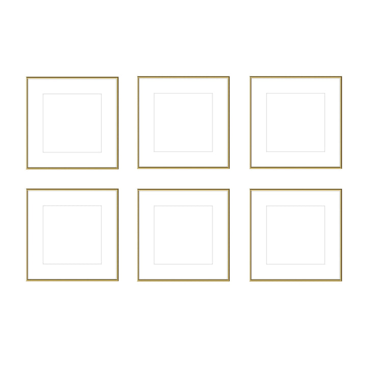 Gallery Wall - The Grids #G602 Ashton (Flat) / Gold Gloss Gallery Walls Made Easy