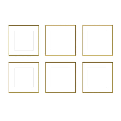 Gallery Wall - The Grids #G602 Ashton (Flat) / Gold Gloss Gallery Walls Made Easy