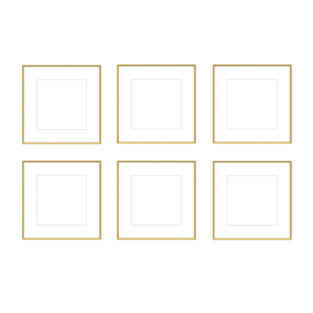 Gallery Wall - The Grids #G602 Ashton (Flat) / Gold Satin Gallery Walls Made Easy