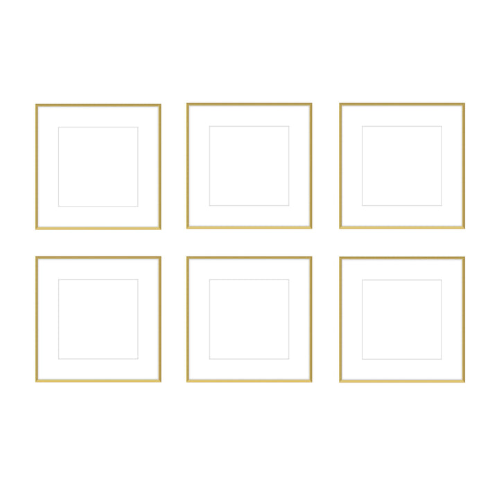 Gallery Wall - The Grids #G602 Ashton (Flat) / Gold Satin Gallery Walls Made Easy