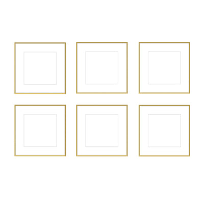 Gallery Wall - The Grids #G602 Ashton (Flat) / Gold Satin Gallery Walls Made Easy