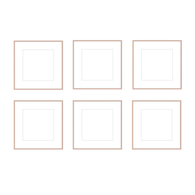 Gallery Wall - The Grids #G602 Ashton (Flat) / Rose Gold Gallery Walls Made Easy
