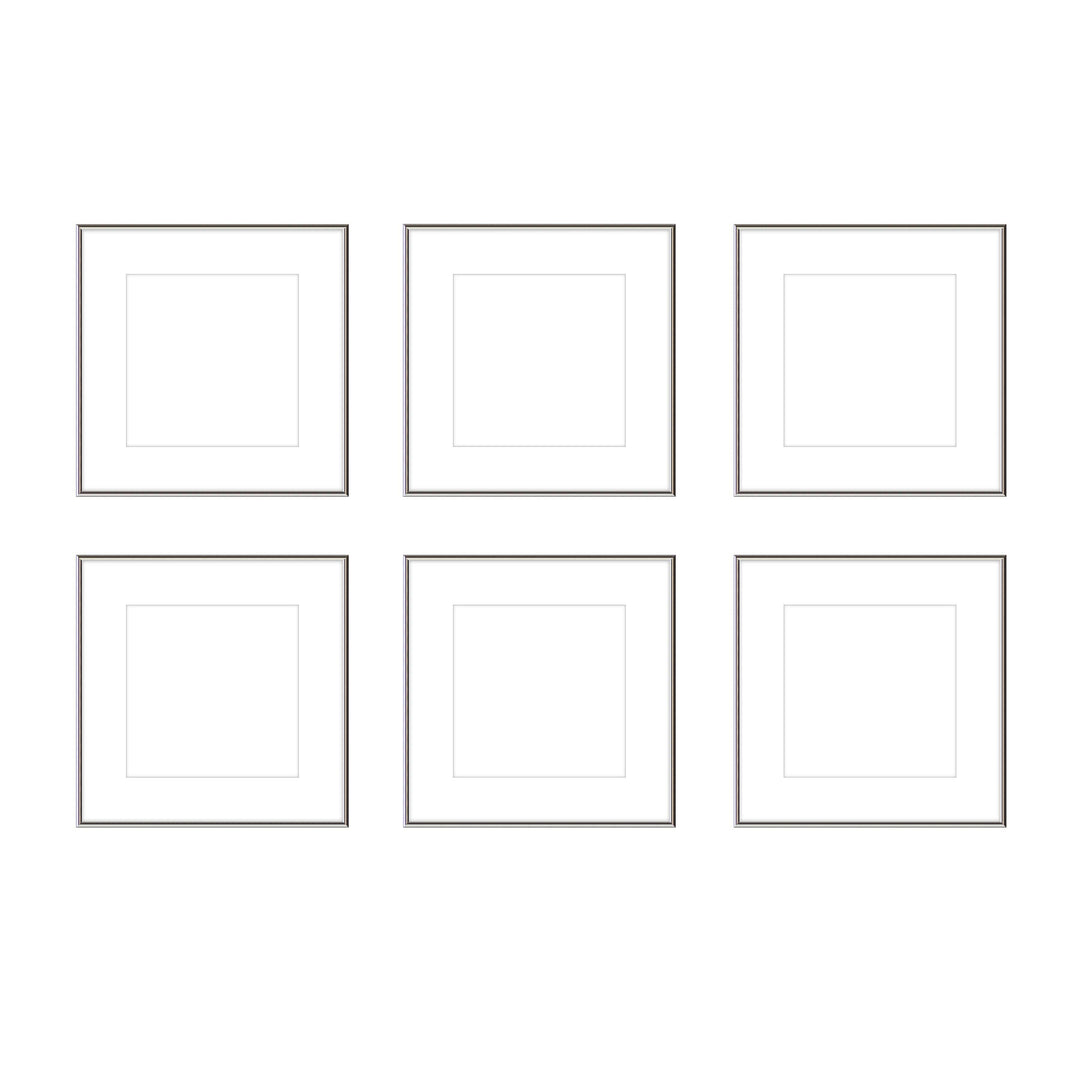 Gallery Wall - The Grids #G602 Ashton (Flat) / Silver Gloss Gallery Walls Made Easy