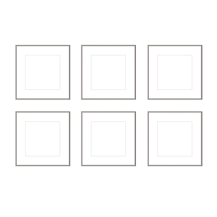 Gallery Wall - The Grids #G602 Ashton (Flat) / Silver Gloss Gallery Walls Made Easy