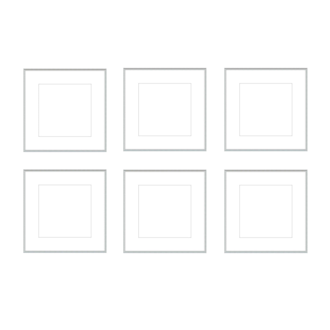 Gallery Wall - The Grids #G602 Ashton (Flat) / Silver Satin Gallery Walls Made Easy