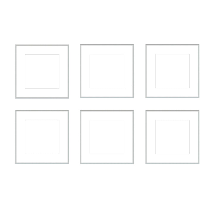 Gallery Wall - The Grids #G602 Ashton (Flat) / Silver Satin Gallery Walls Made Easy