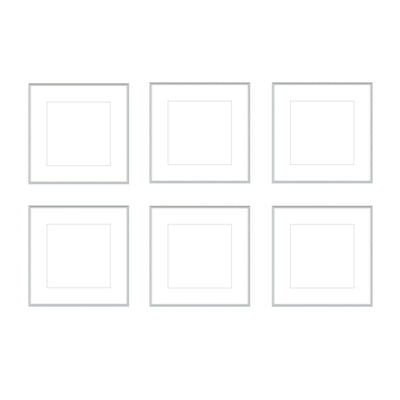 Gallery Wall - The Grids #G602 Ashton (Flat) / Silver Satin Gallery Walls Made Easy