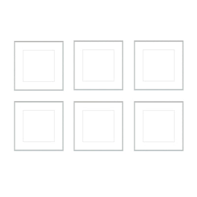 Gallery Wall - The Grids #G602 Ashton (Flat) / Silver Satin Gallery Walls Made Easy