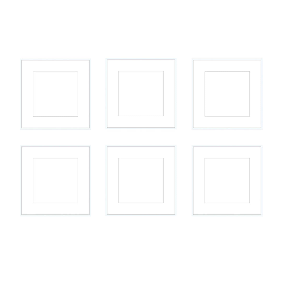 Gallery Wall - The Grids #G602 Ashton (Flat) / White Gallery Walls Made Easy