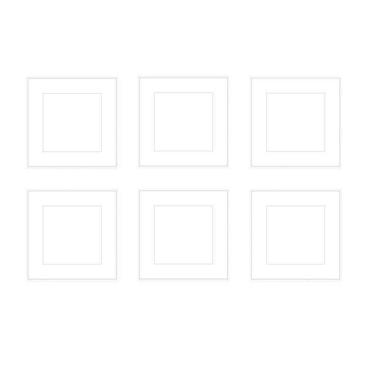 Gallery Wall - The Grids #G602 Ashton (Flat) / White Gallery Walls Made Easy