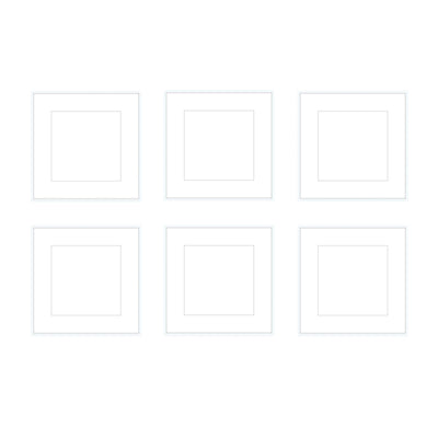 Gallery Wall - The Grids #G602 Ashton (Flat) / White Gallery Walls Made Easy