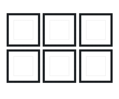 Gallery Wall - The Grids #G602 Darby / Black Satin Gallery Walls Made Easy