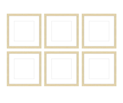 Gallery Wall - The Grids #G602 Darby / Sand Gallery Walls Made Easy
