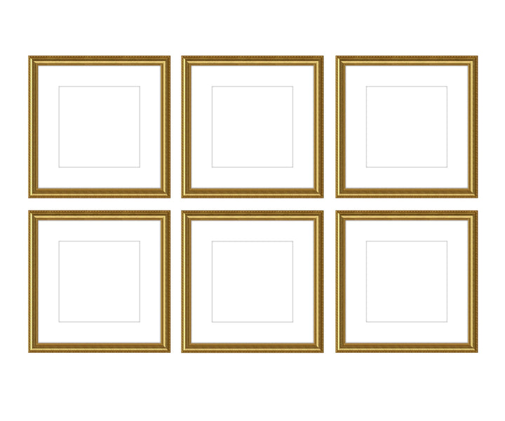 Gallery Wall - The Grids #G602 Graysen / Gold Satin Gallery Walls Made Easy