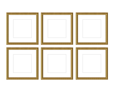 Gallery Wall - The Grids #G602 Graysen / Gold Satin Gallery Walls Made Easy