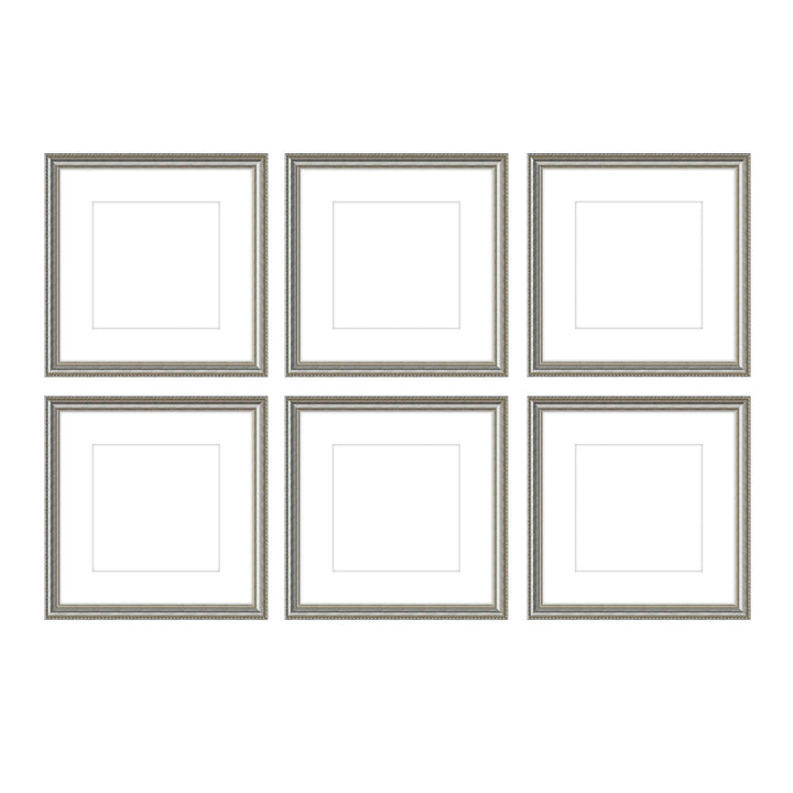 Gallery Wall - The Grids #G602 Graysen / Silver Satin Gallery Walls Made Easy
