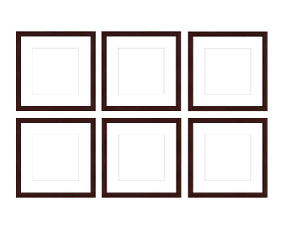 Gallery Wall - The Grids #G602 Jensen / Merlot Gallery Walls Made Easy