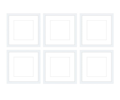 Gallery Wall - The Grids #G602 Jensen / White Gallery Walls Made Easy