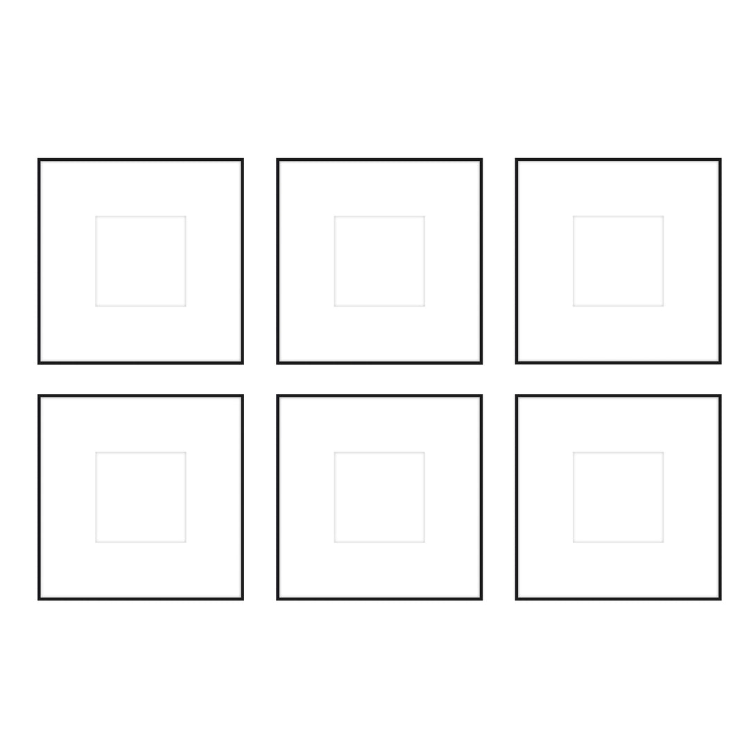 Gallery Wall - The Grids #G603 Ashton (Flat) / Black Satin Gallery Walls Made Easy