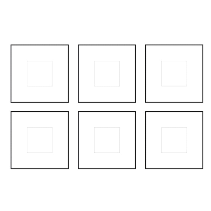 Gallery Wall - The Grids #G603 Ashton (Flat) / Black Satin Gallery Walls Made Easy
